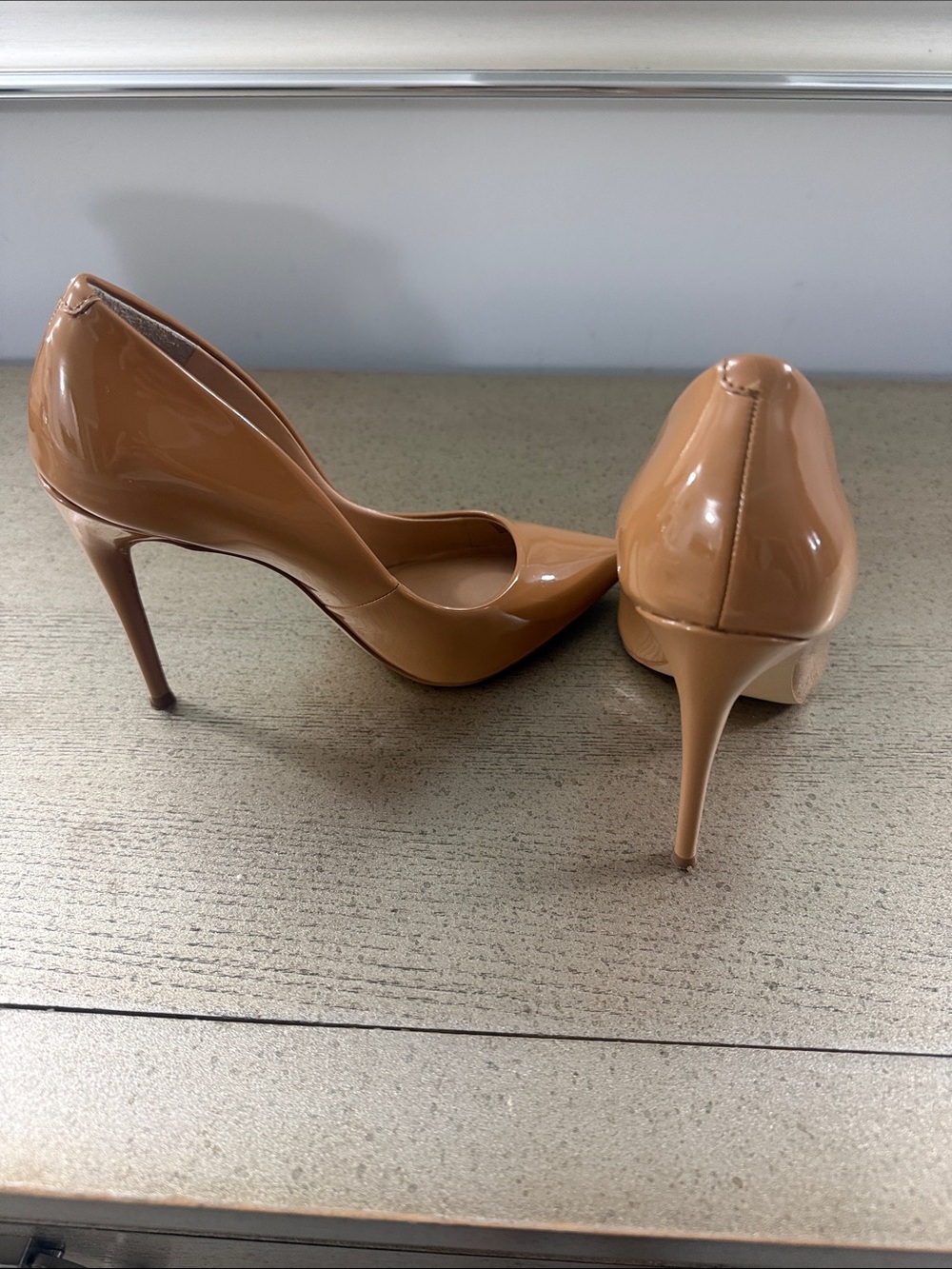 Steve Madden Daisie Nude Patent Pointed-Toe Pumps - Picture 6 of 6
